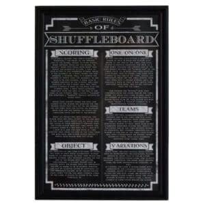 Wall Art of Shuffleboard games rules and regulations