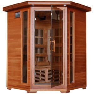 3- person cedar corner with infrared sauna