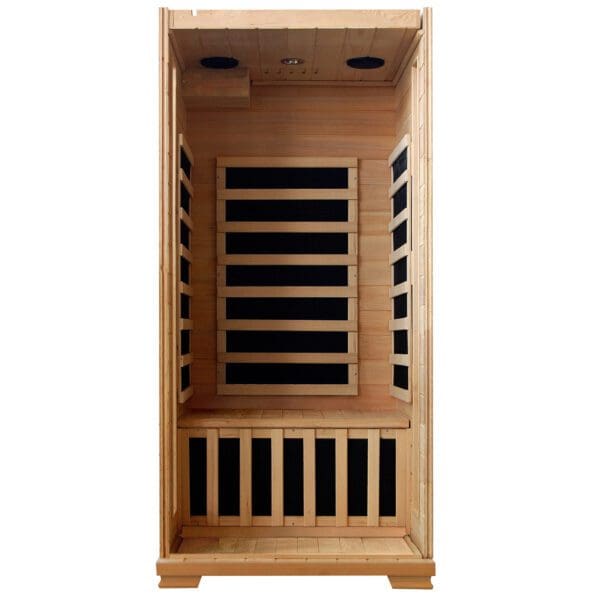 Person Hemlock Infrared Sauna with wooden door