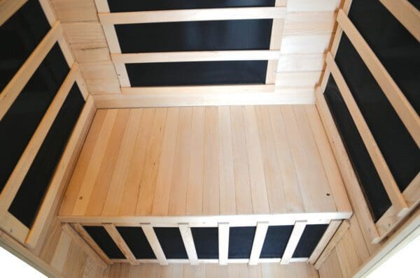 Inside heatwave hemlock Infrared Sauna