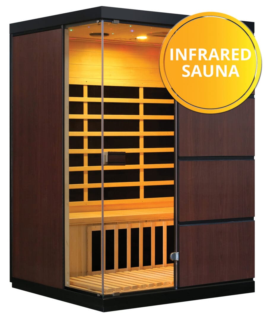 3 Person Hemlock Infrared Sauna with 8 Carbon Heaters