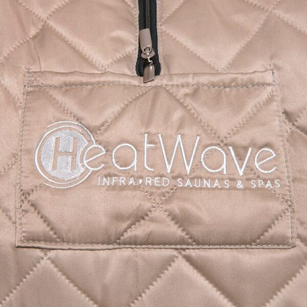 A Valerian Portable Sauna quilted jacket with the word Valerian Portable Sauna on it.