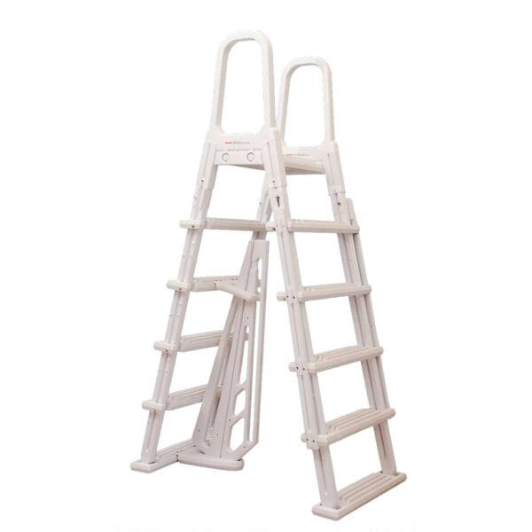 White color opened standing ladder