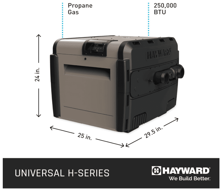 Hayward Universal H-Series 250,000 BTU PROPANE Gas Pool Heater with Cupro Nickel Heat Exchanger - Image 3