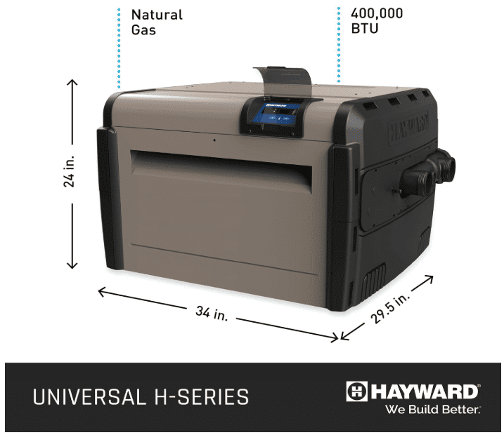 Hayward Universal H-Series 400,000 BTU NATURAL Gas Pool Heater with Cupro Nickel Heat Exchanger - Image 3