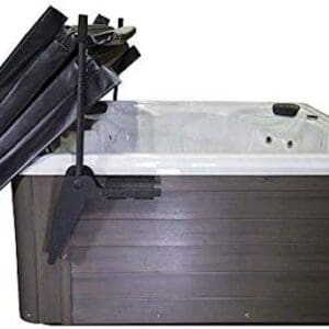 An Ultralift Visionlift Boomerang Hot Tub Spa Cover Lifter System on it.