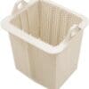 A white Pentair R38016 Basket Assembly Replacement Pool Skimmer and Pump with holes on it.