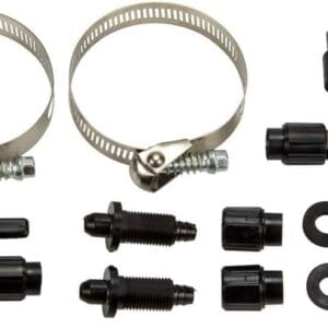 A set of Pentair R172064 Parts Kit for Automatic Feeder, valves, and hoses.