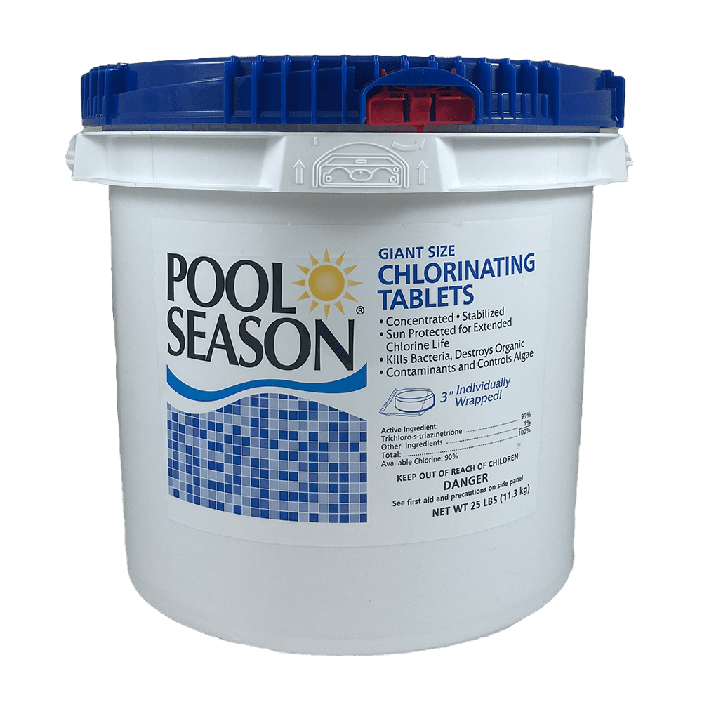 Giant pool chlorinating tablets, 25 lbs.