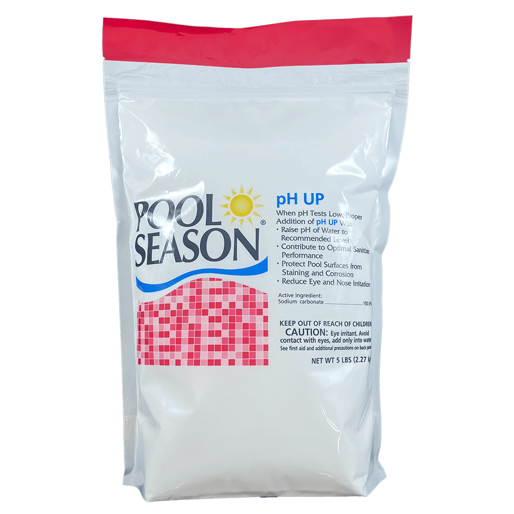 Pool Season pH Up, 5 lbs. sodium carbonate.