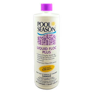 Pool Season Liquid Floc Plus bottle.
