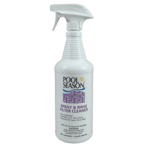 Pool Season filter cleaner spray bottle.