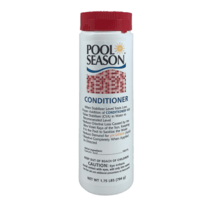 Pool Season conditioner bottle with red cap.