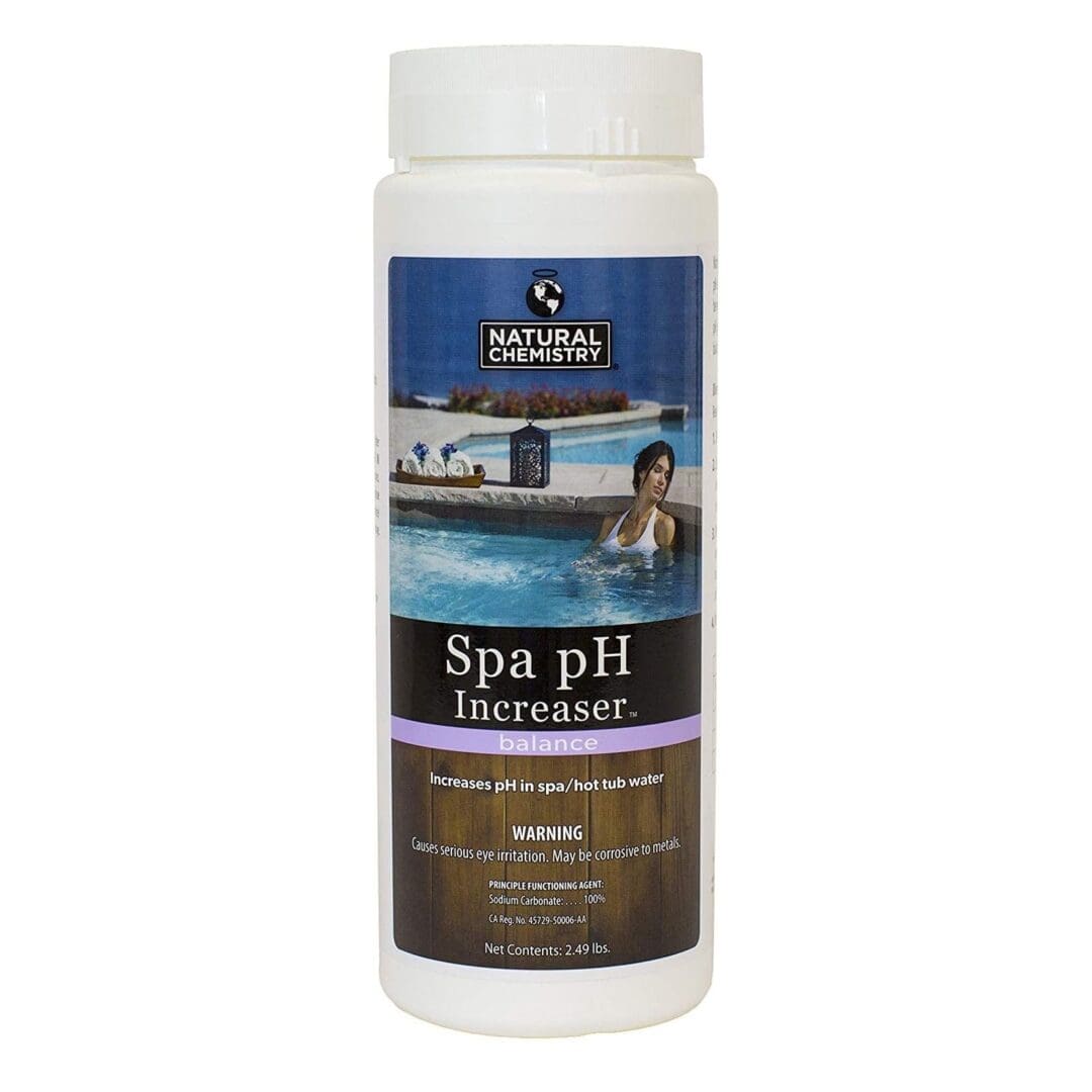 Spa pH increaser bottle, Natural Chemistry brand.