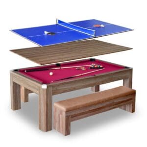 Convertible pool table with ping pong top